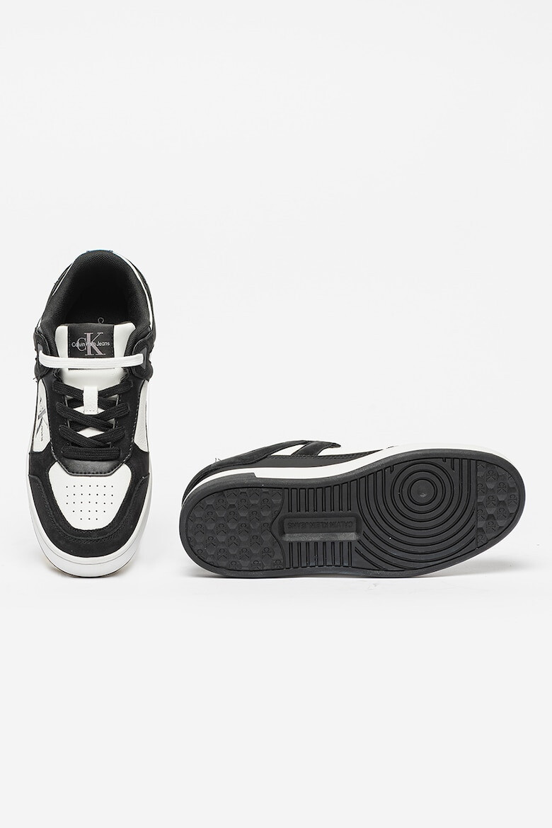 CALVIN KLEIN JEANS Pantofi sport low-cut din piele ecologica cu insertii din piele nabuc - Pled.ro