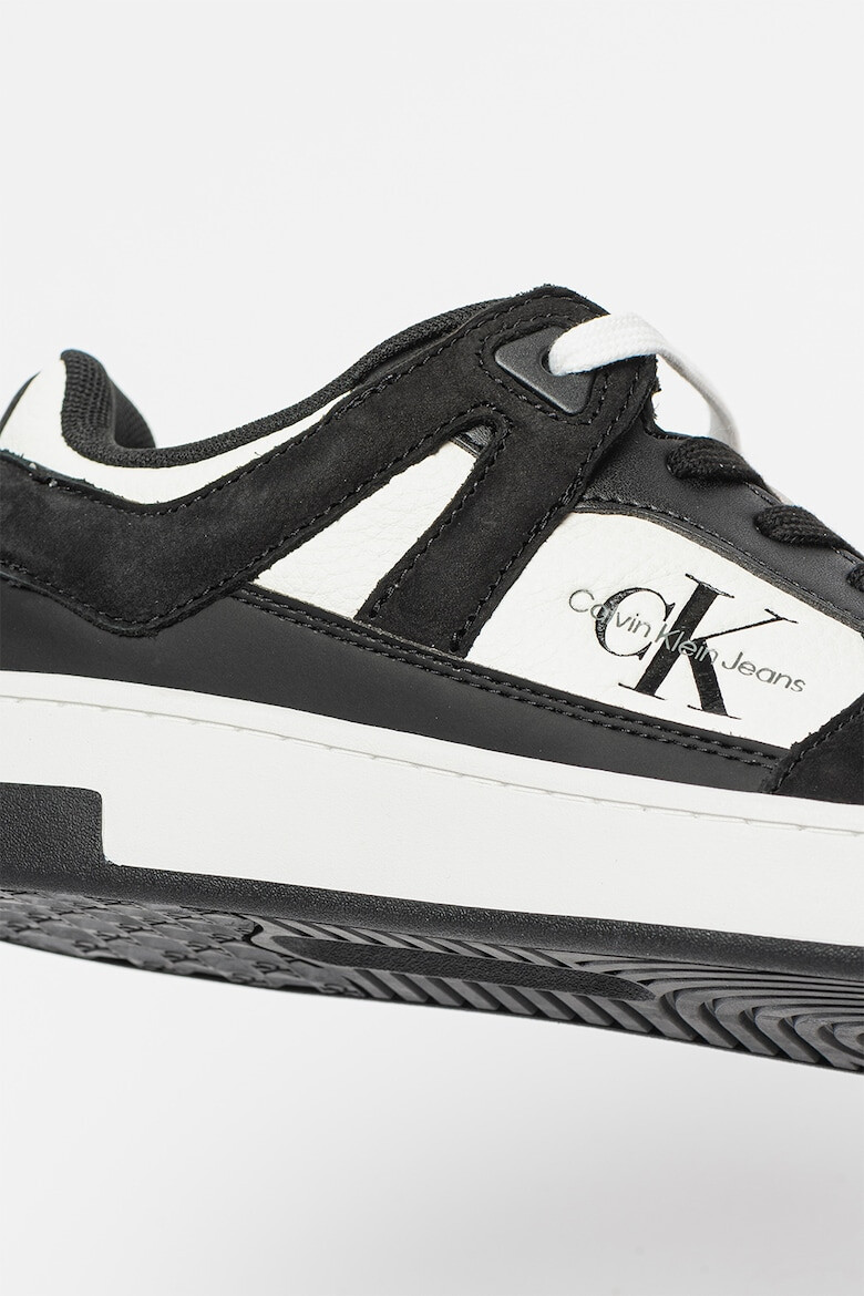 CALVIN KLEIN JEANS Pantofi sport low-cut din piele ecologica cu insertii din piele nabuc - Pled.ro