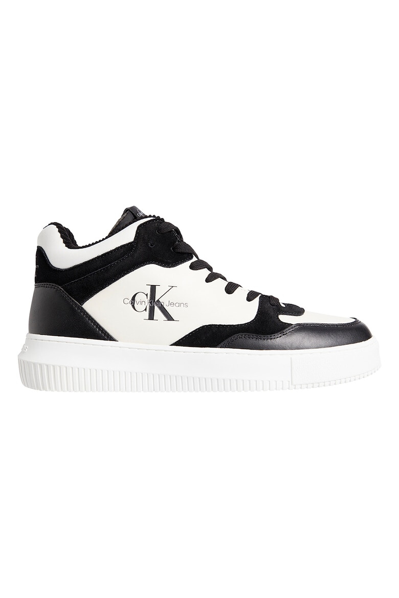 CALVIN KLEIN JEANS Pantofi sport mid-high de piele si piele intoarsa - Pled.ro