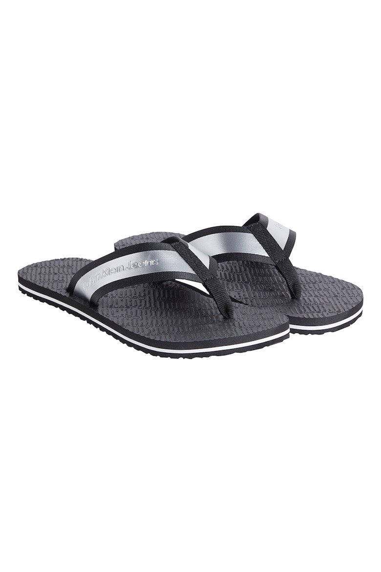 CALVIN KLEIN JEANS Papuci flip-flop cu logo in relief - Pled.ro