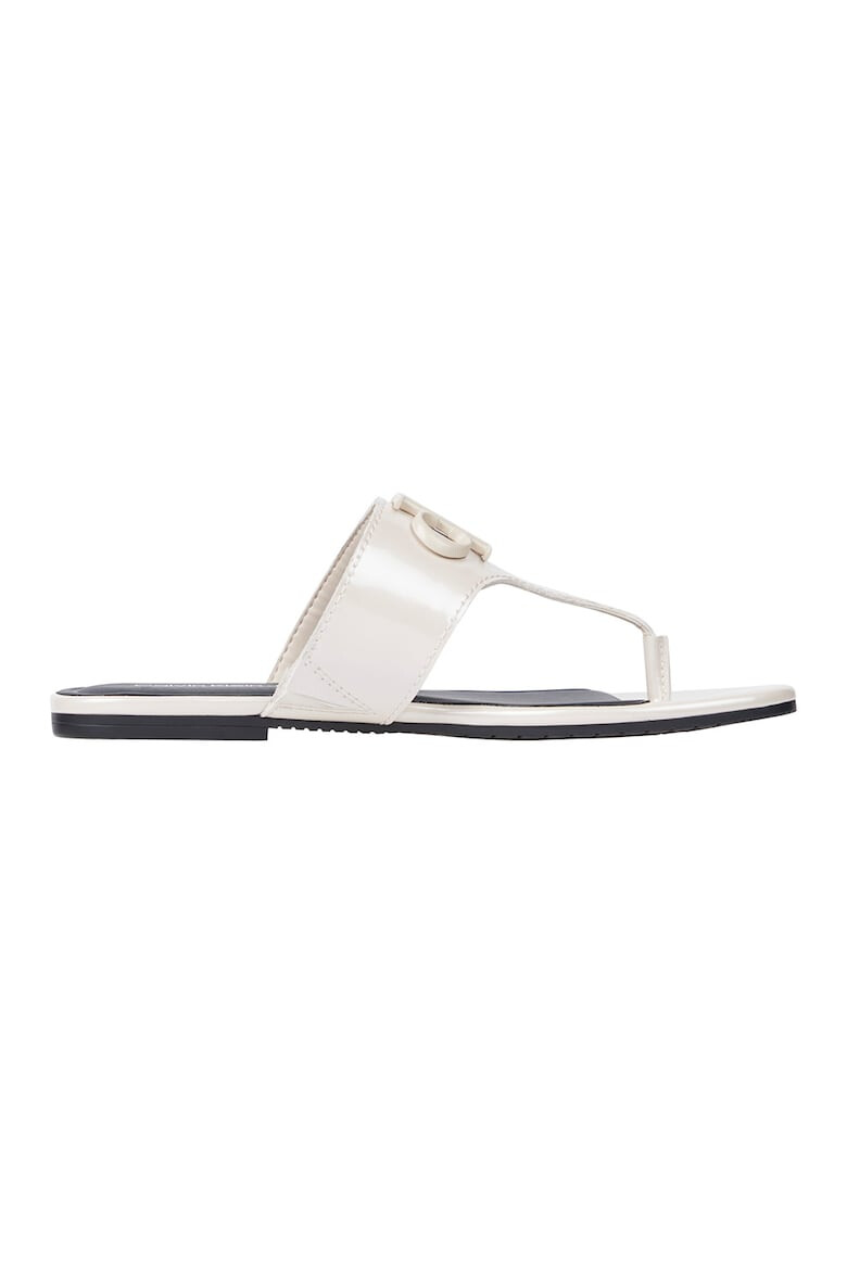 CALVIN KLEIN JEANS Papuci flip-flop de piele ecologica lacuita - Pled.ro