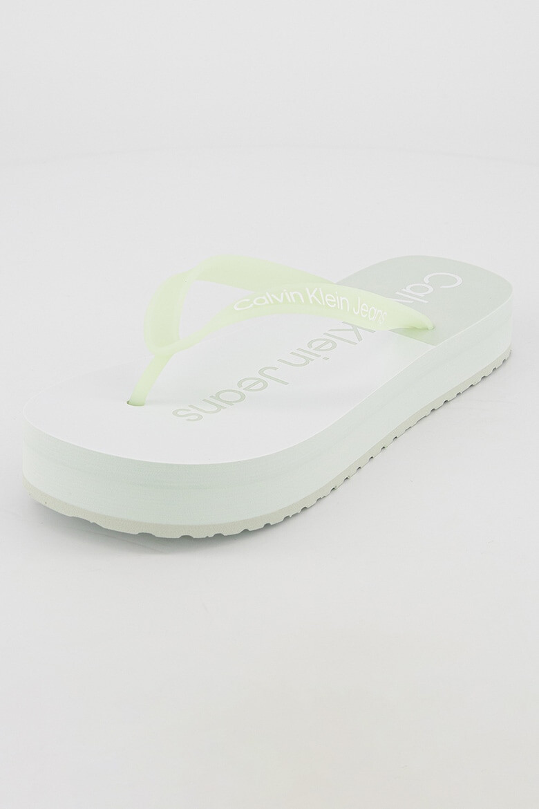 CALVIN KLEIN JEANS Papuci flip-flop flatform cu logo - Pled.ro