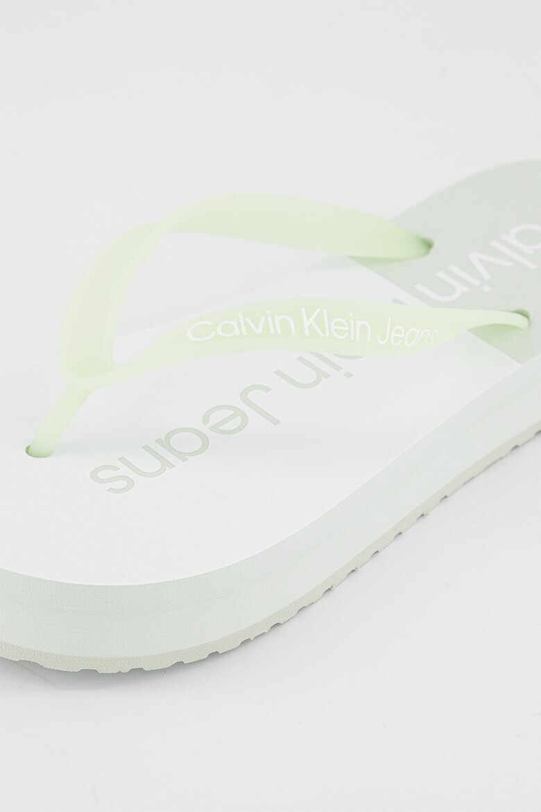 CALVIN KLEIN JEANS Papuci flip-flop flatform cu logo - Pled.ro