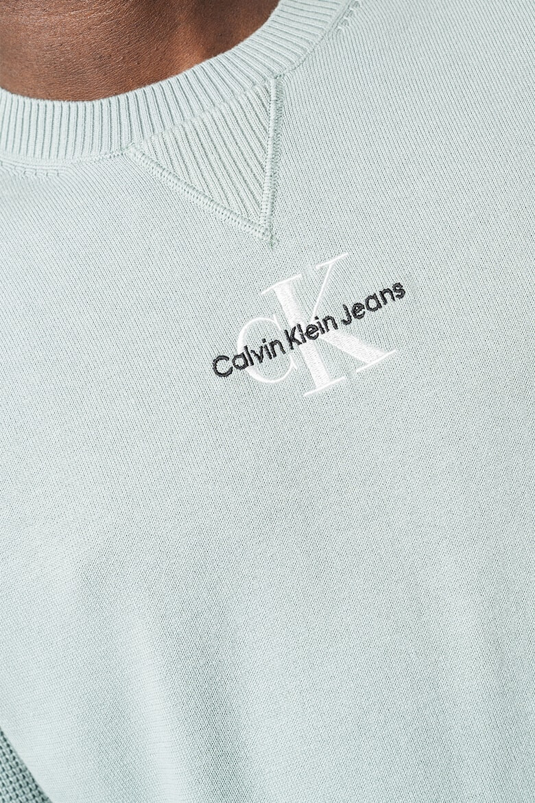 CALVIN KLEIN JEANS Pulover cu decolteu la baza gatului din bumbac - Pled.ro