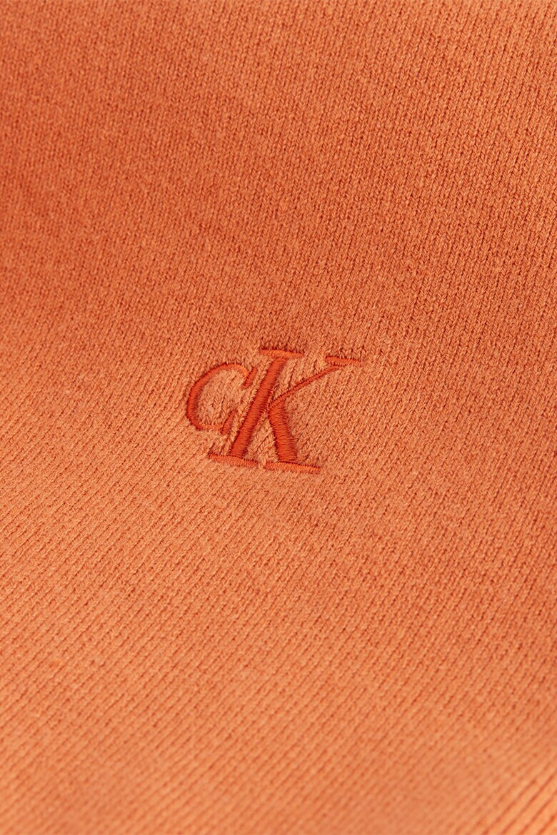 CALVIN KLEIN JEANS Pulover din bumbac organic cu broderie logo - Pled.ro