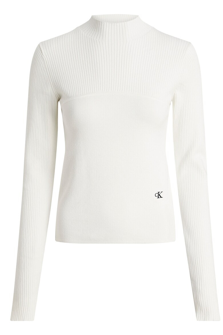 CALVIN KLEIN JEANS Pulover din bumbac organic cu broderie logo - Pled.ro