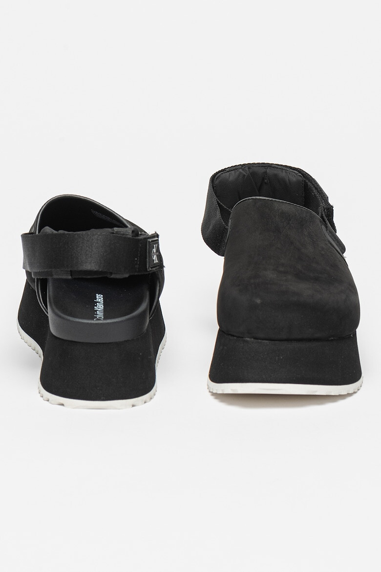 CALVIN KLEIN JEANS Saboti din piele nabuc cu talpa flatform - Pled.ro