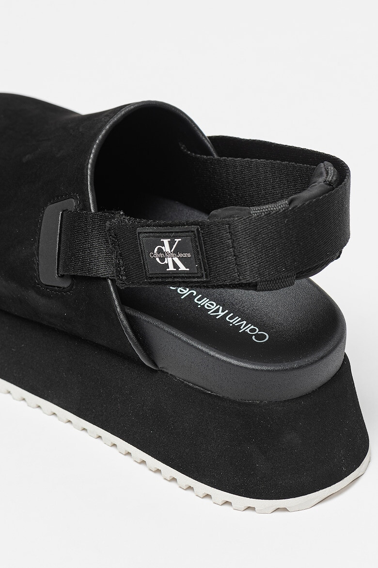 CALVIN KLEIN JEANS Saboti din piele nabuc cu talpa flatform - Pled.ro