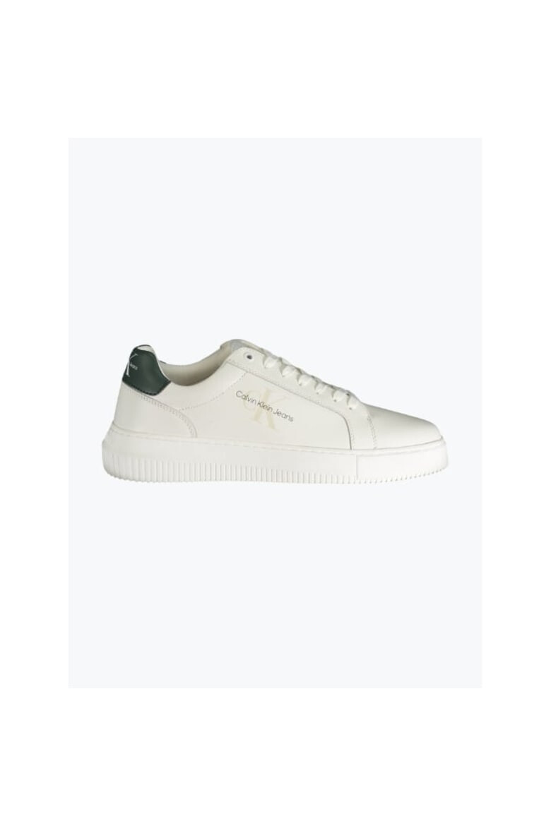 CALVIN KLEIN JEANS Sneakers barbati Chunky Cupsole Monologo YM0YM0068 cu logo Alb - Pled.ro