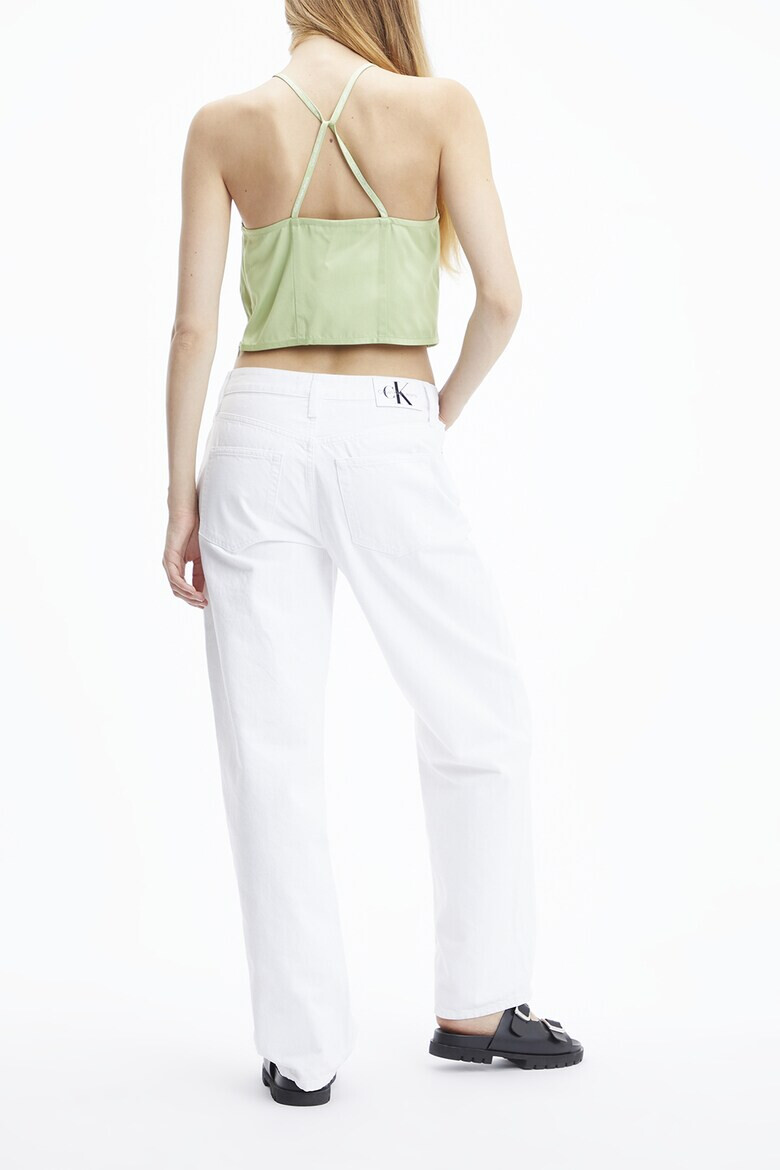 CALVIN KLEIN JEANS Top crop cu bretele incrucisate - Pled.ro