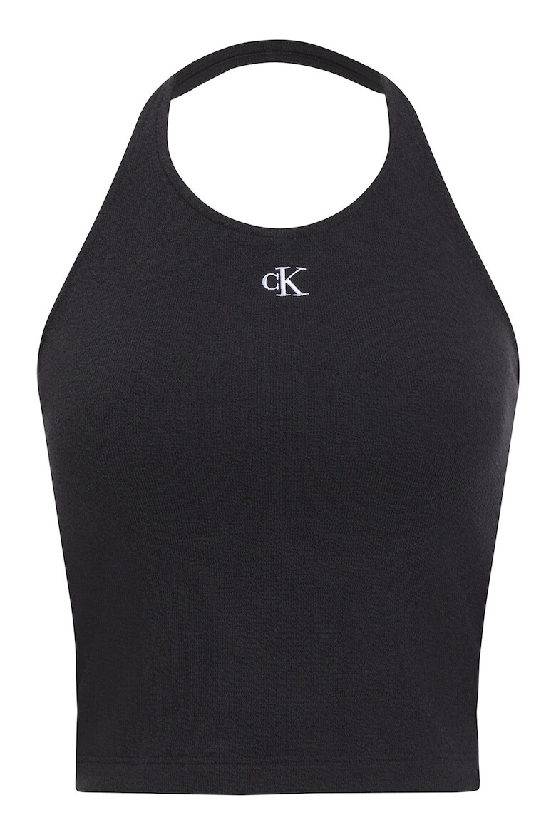 CALVIN KLEIN JEANS Top crop cu model halter - Pled.ro