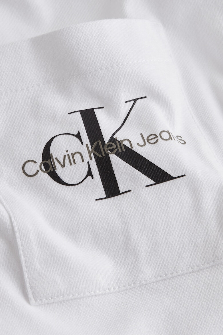 CALVIN KLEIN JEANS Tricou cu decolteu la baza gatului si buzunar pe piept - Pled.ro