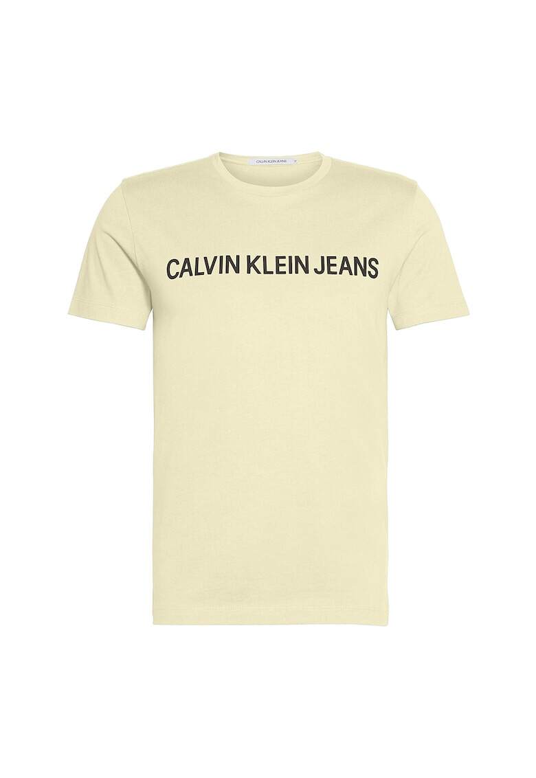 CALVIN KLEIN JEANS Tricou din bumbac organic cu imprimeu logo E - Pled.ro