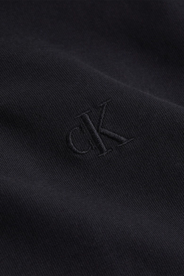 CALVIN KLEIN JEANS Tricou supradimensionat cu decolteu la baza gatului - Pled.ro