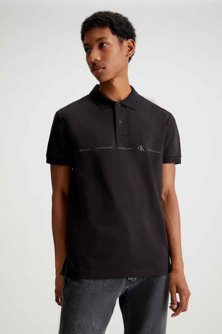 CALVIN KLEIN JEANS Tricou polo cu detalii logo - Pled.ro