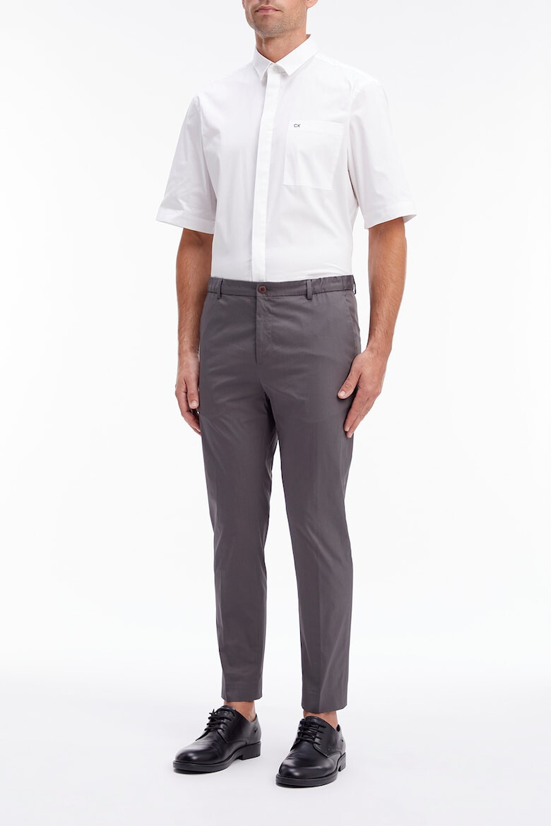 CALVIN KLEIN Pantaloni chino slim fit din amestec de bumbac - Pled.ro