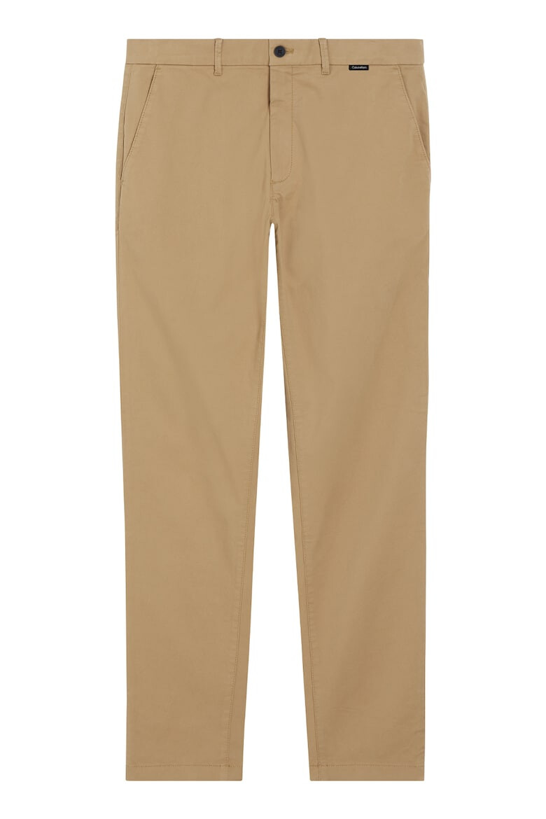 CALVIN KLEIN Pantaloni chino slim-fit din amestec de bumbac organic - Pled.ro