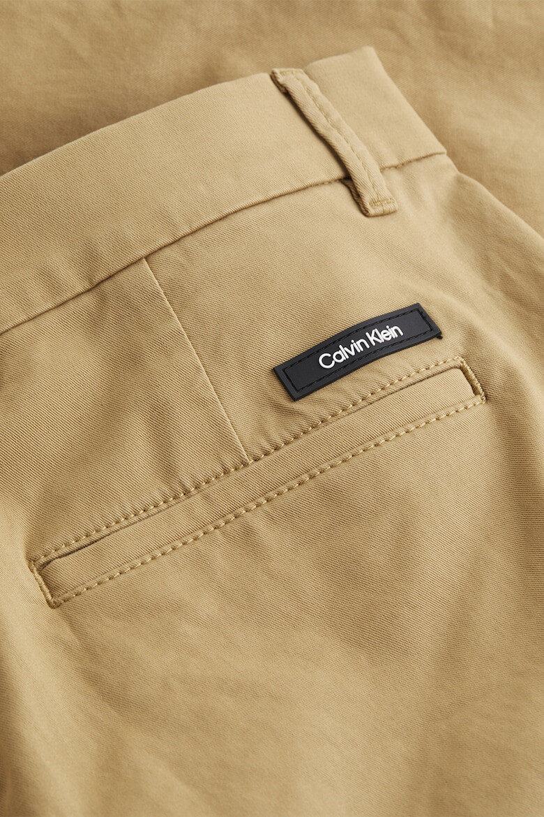 CALVIN KLEIN Pantaloni chino slim-fit din amestec de bumbac organic - Pled.ro