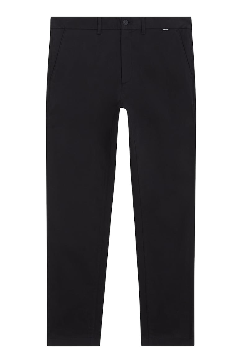 CALVIN KLEIN Pantaloni chino slim-fit din amestec de bumbac organic - Pled.ro