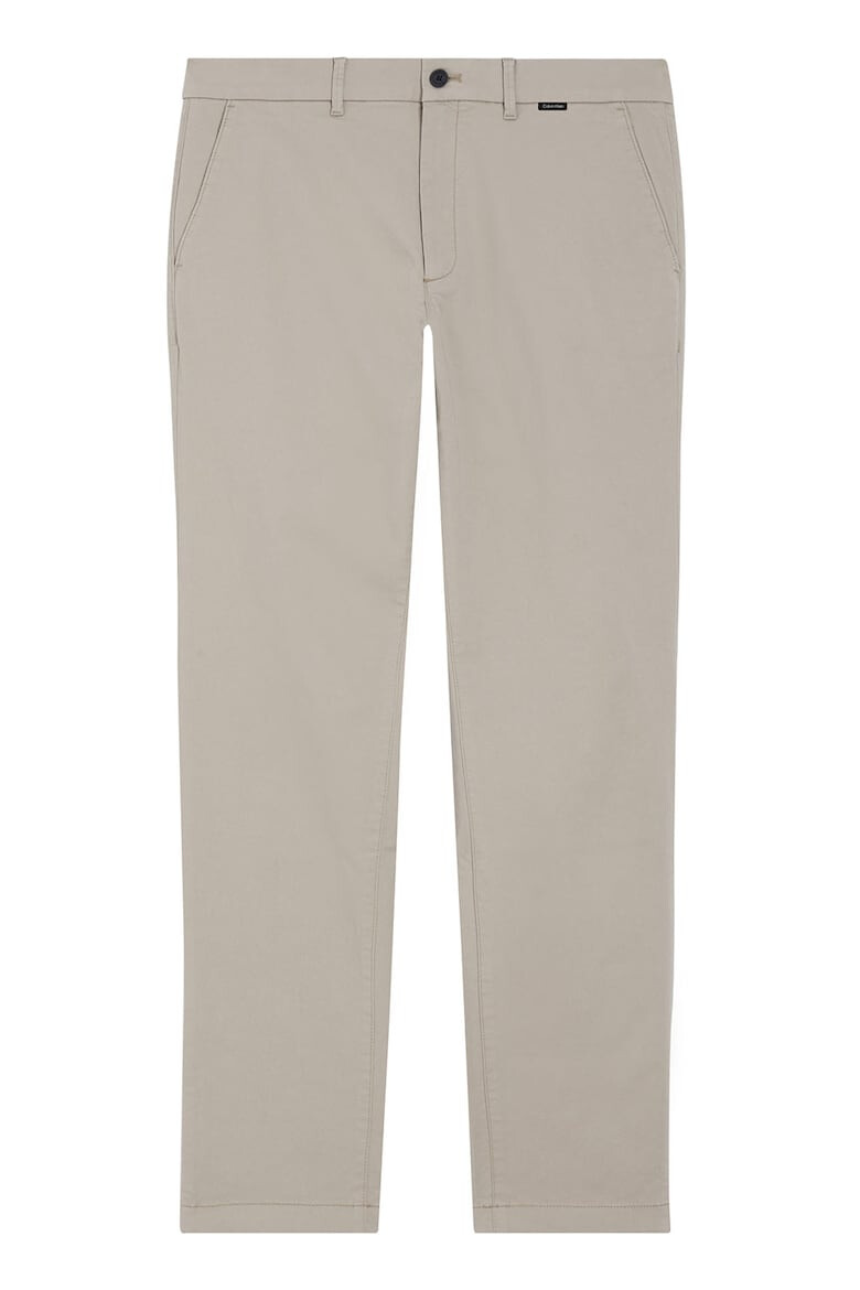 CALVIN KLEIN Pantaloni chino slim-fit din amestec de bumbac organic - Pled.ro