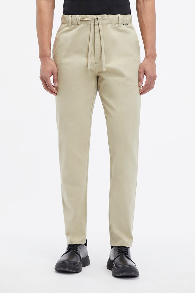 CALVIN KLEIN Pantaloni conici din amestec de bumbac organic - Pled.ro