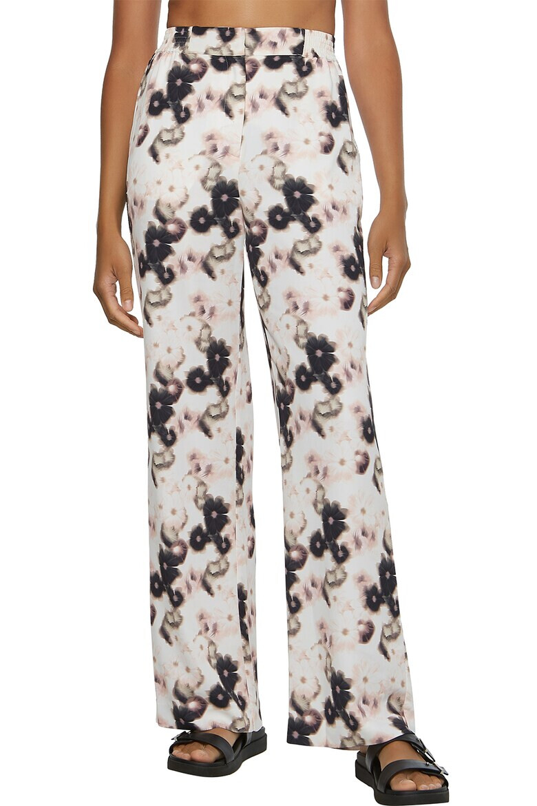 CALVIN KLEIN Pantaloni cu talie inalta si model floral - Pled.ro