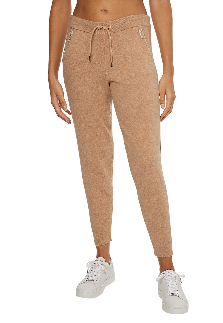 CALVIN KLEIN Pantaloni sport cu snur si segemente cu striatii - Pled.ro