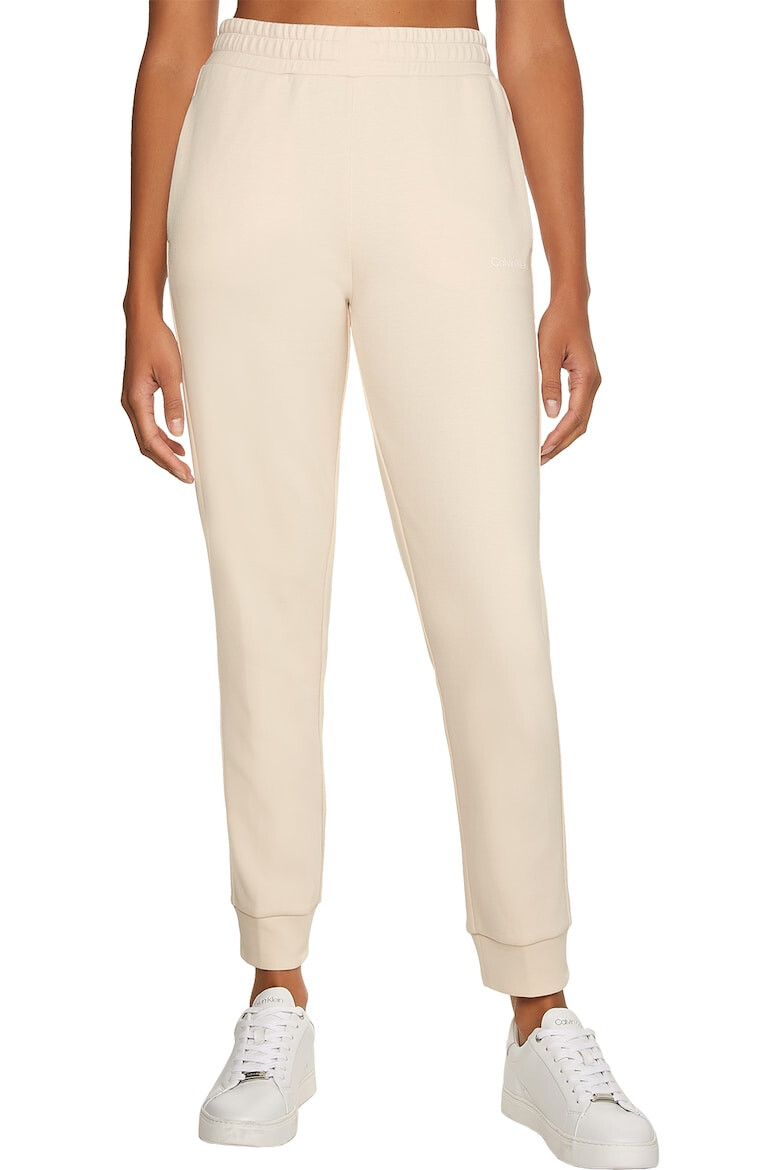 CALVIN KLEIN Pantaloni sport din amestec de bumbac cu talie inalta - Pled.ro