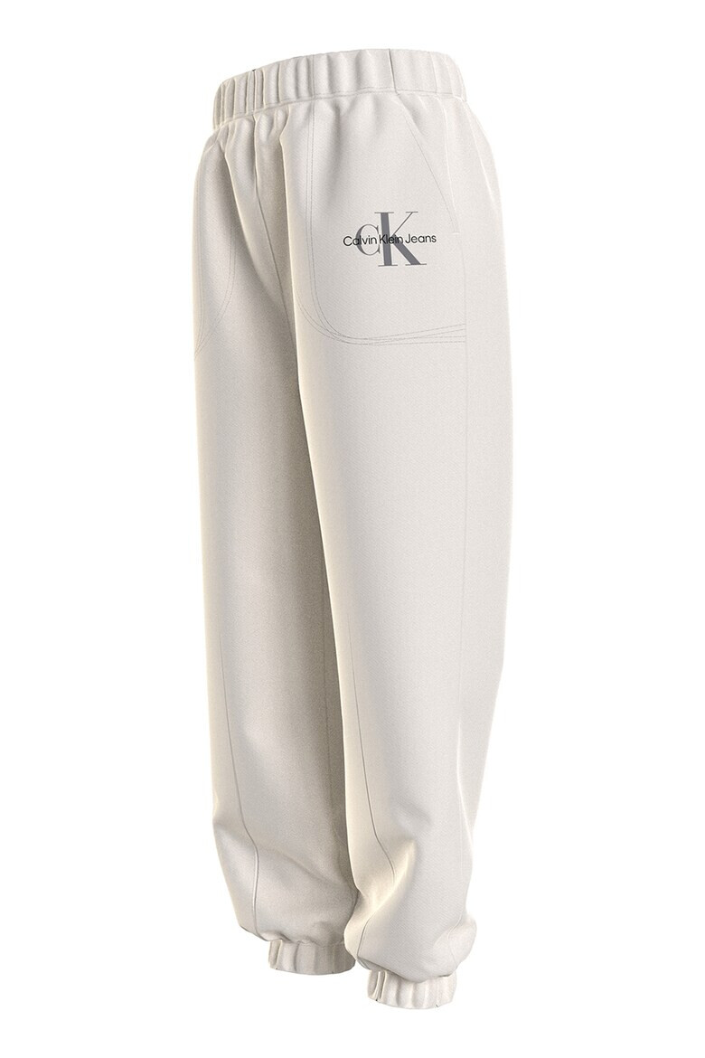 CALVIN KLEIN Pantaloni sport din amestec de bumbac organic cu detaliu logo - Pled.ro