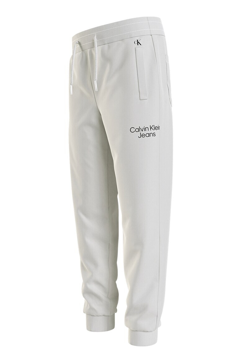 CALVIN KLEIN Pantaloni sport din amestec de bumbac organic cu logo - Pled.ro