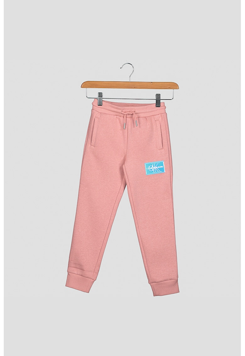 CALVIN KLEIN Pantaloni sport din amestec de bumbac organic cu snur - Pled.ro