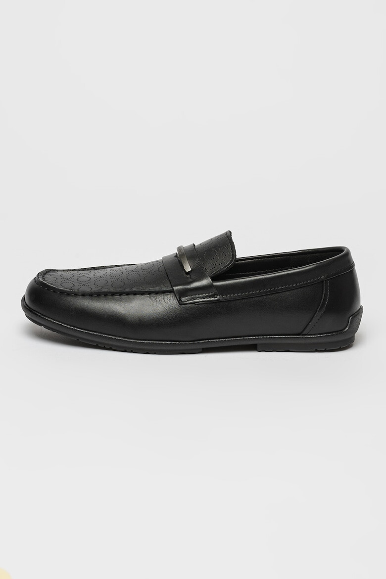 CALVIN KLEIN Pantofi loafer de piele cu logo perforat - Pled.ro