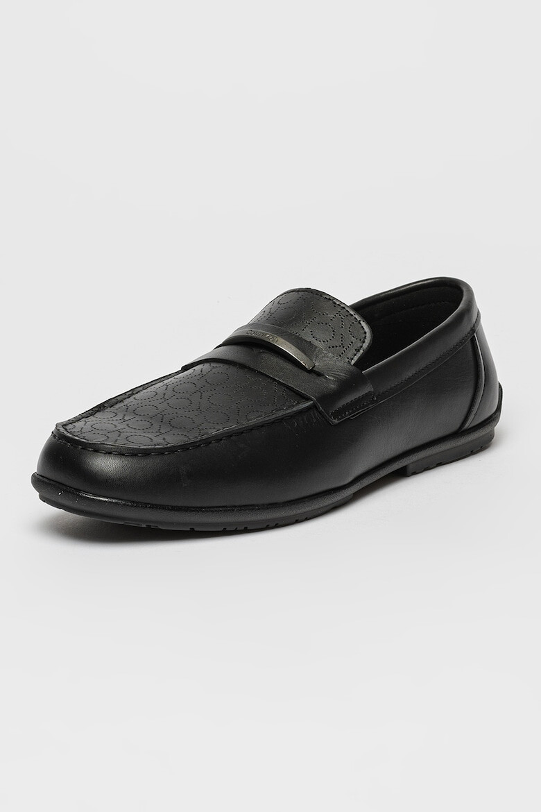 CALVIN KLEIN Pantofi loafer de piele cu logo perforat - Pled.ro