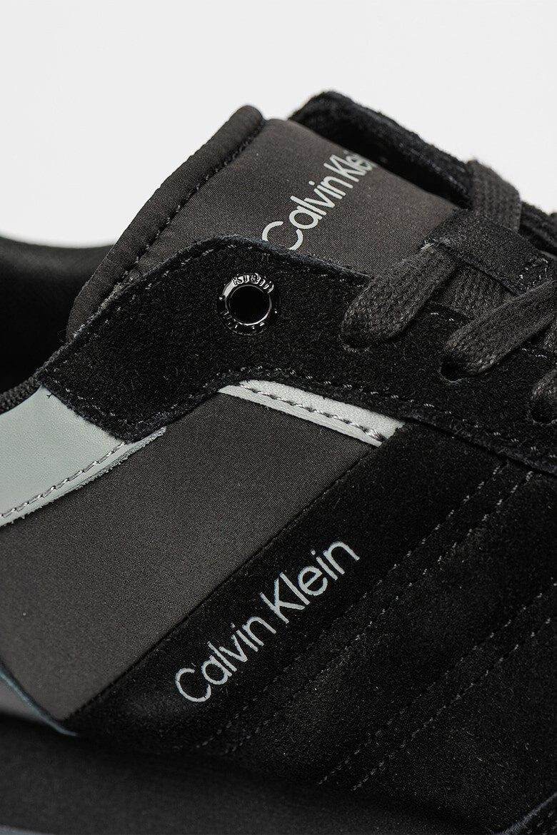 CALVIN KLEIN Pantofi sport cu insertii de piele si piele intoarsa - Pled.ro