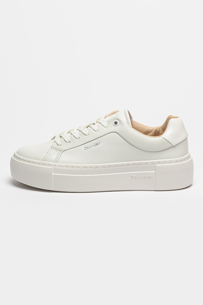 CALVIN KLEIN Pantofi sport flatform de piele - Pled.ro