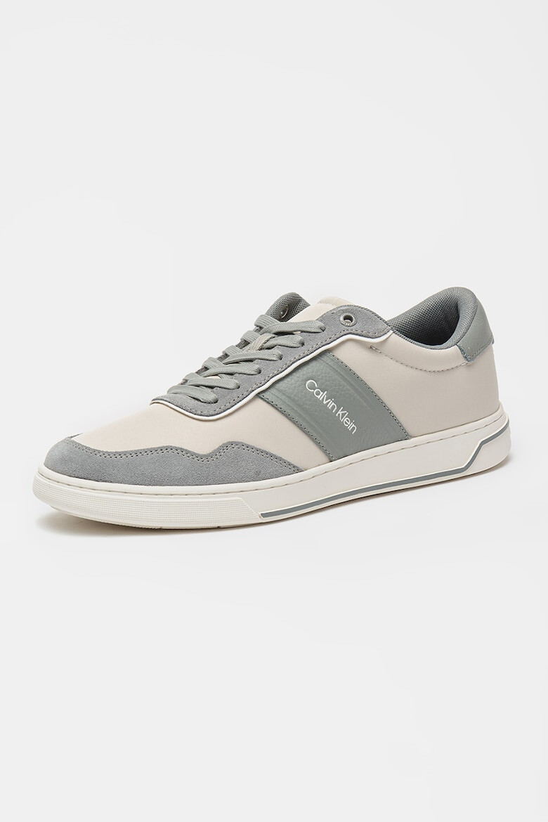 CALVIN KLEIN Pantofi sport low-cut cu detalii de piele intoarsa - Pled.ro