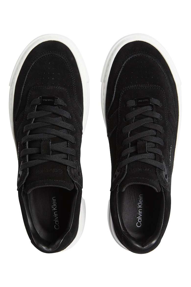 CALVIN KLEIN Pantofi sport low-cut de piele intoarsa cu platforma - Pled.ro