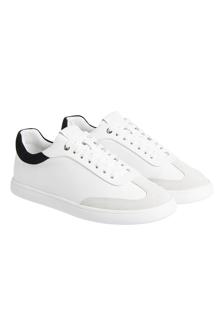 CALVIN KLEIN Pantofi sport low-cut din piele cu insertii de piele intoarsa - Pled.ro