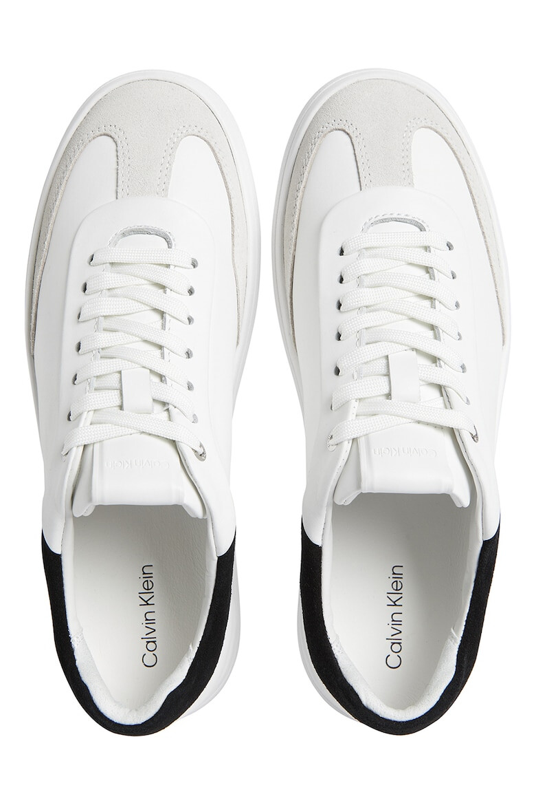 CALVIN KLEIN Pantofi sport low-cut din piele cu insertii de piele intoarsa - Pled.ro