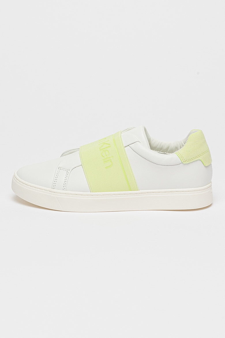 CALVIN KLEIN Pantofi sport slip-on de piele cu insertii textile - Pled.ro