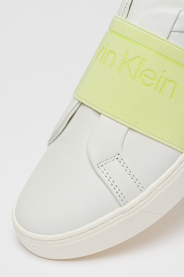 CALVIN KLEIN Pantofi sport slip-on de piele cu insertii textile - Pled.ro