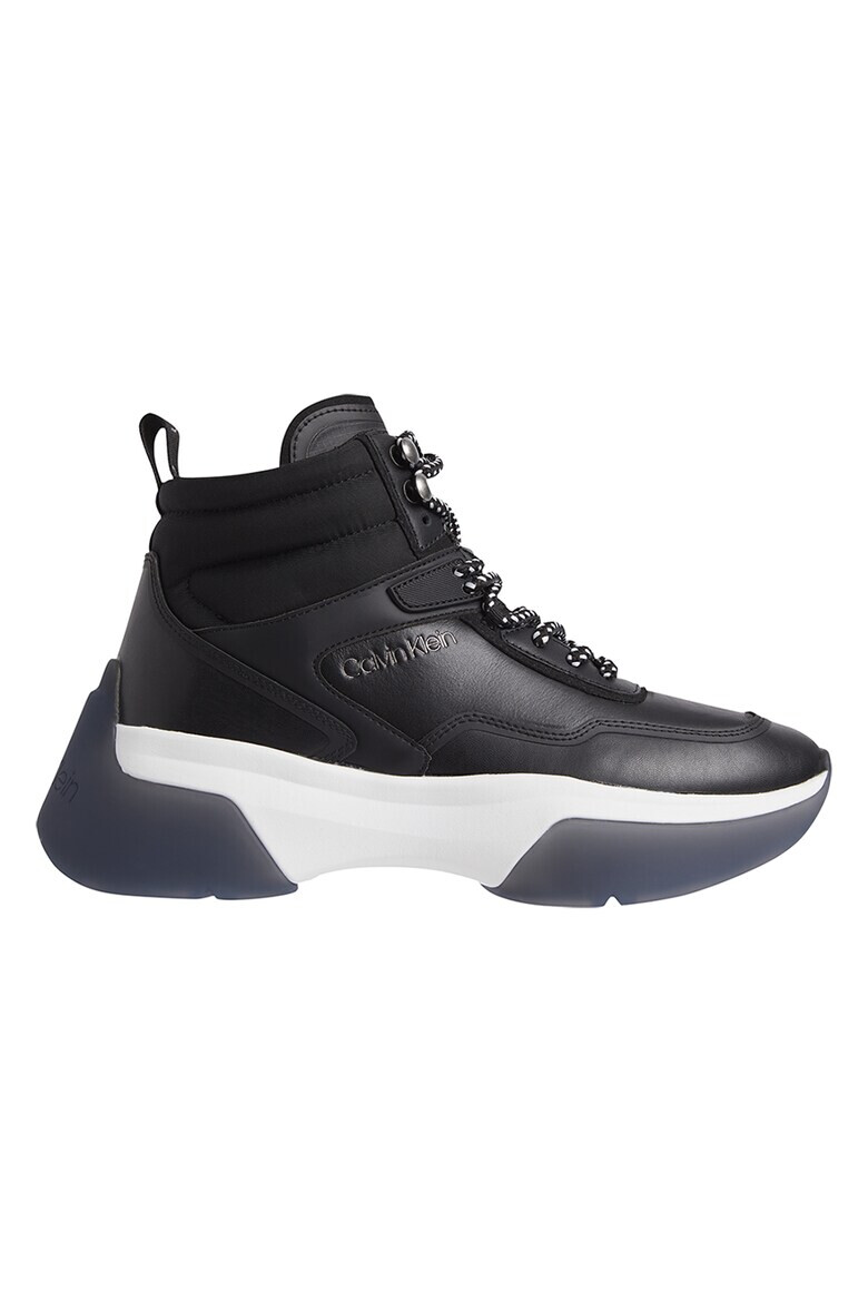 CALVIN KLEIN Pantofi sport wedge mid-high de piele - Pled.ro