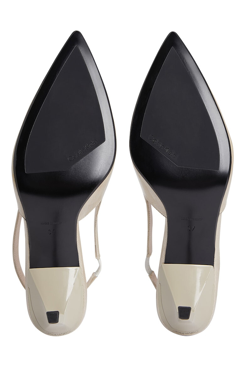 CALVIN KLEIN Pantofi stiletto slingback cu aspect lacuit - Pled.ro