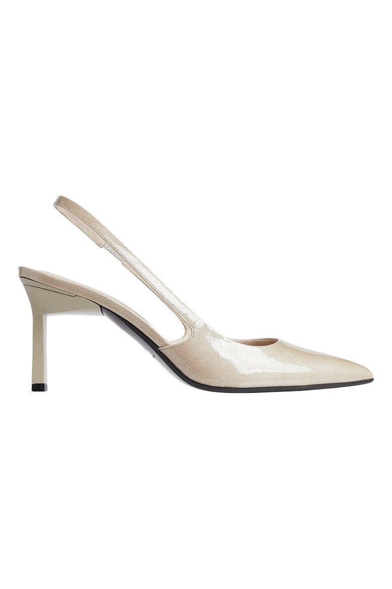 CALVIN KLEIN Pantofi stiletto slingback cu aspect lacuit - Pled.ro