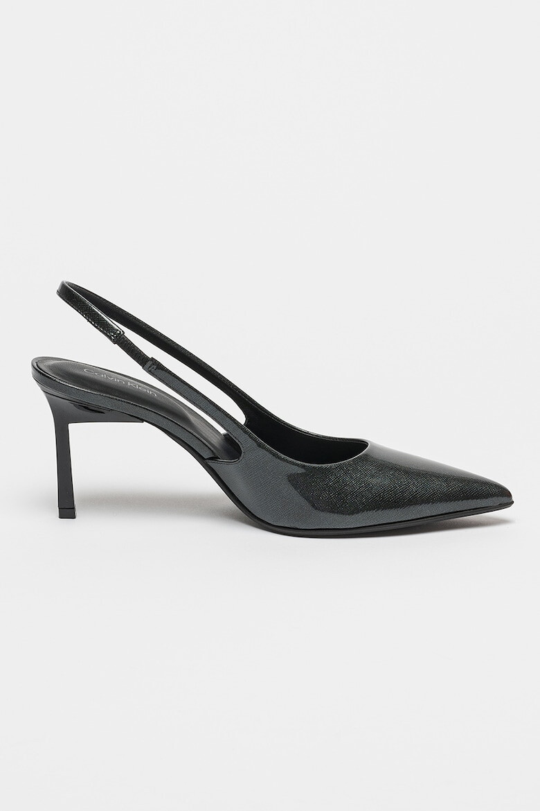 CALVIN KLEIN Pantofi stiletto slingback cu aspect lacuit - Pled.ro