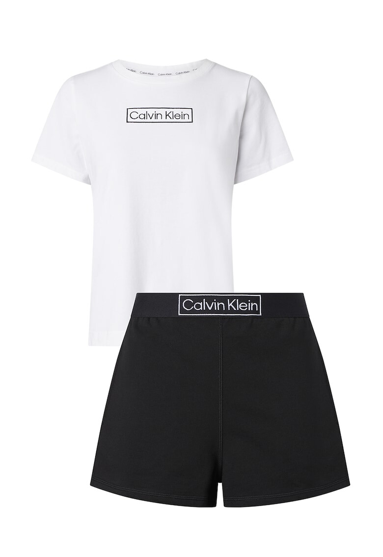 CALVIN KLEIN Pijama scurta din amestec de bumbac organic - Pled.ro