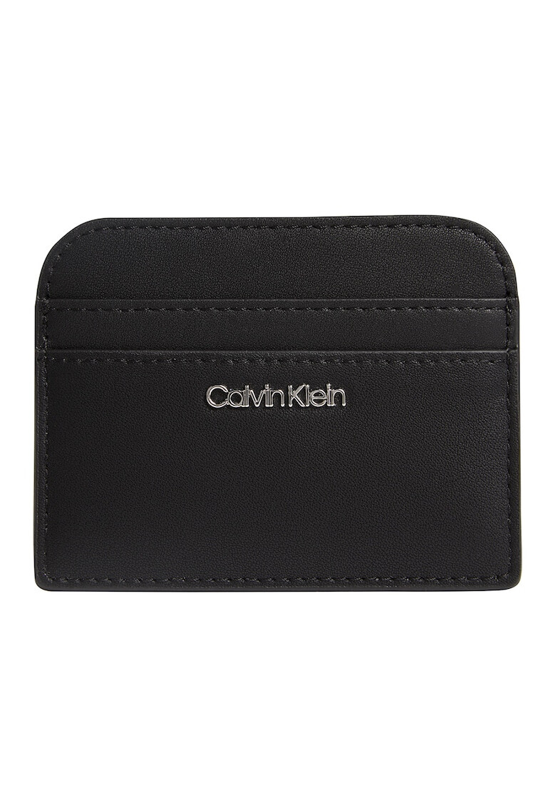 CALVIN KLEIN Portcart din piele ecologica cu aplicatie logo - Pled.ro