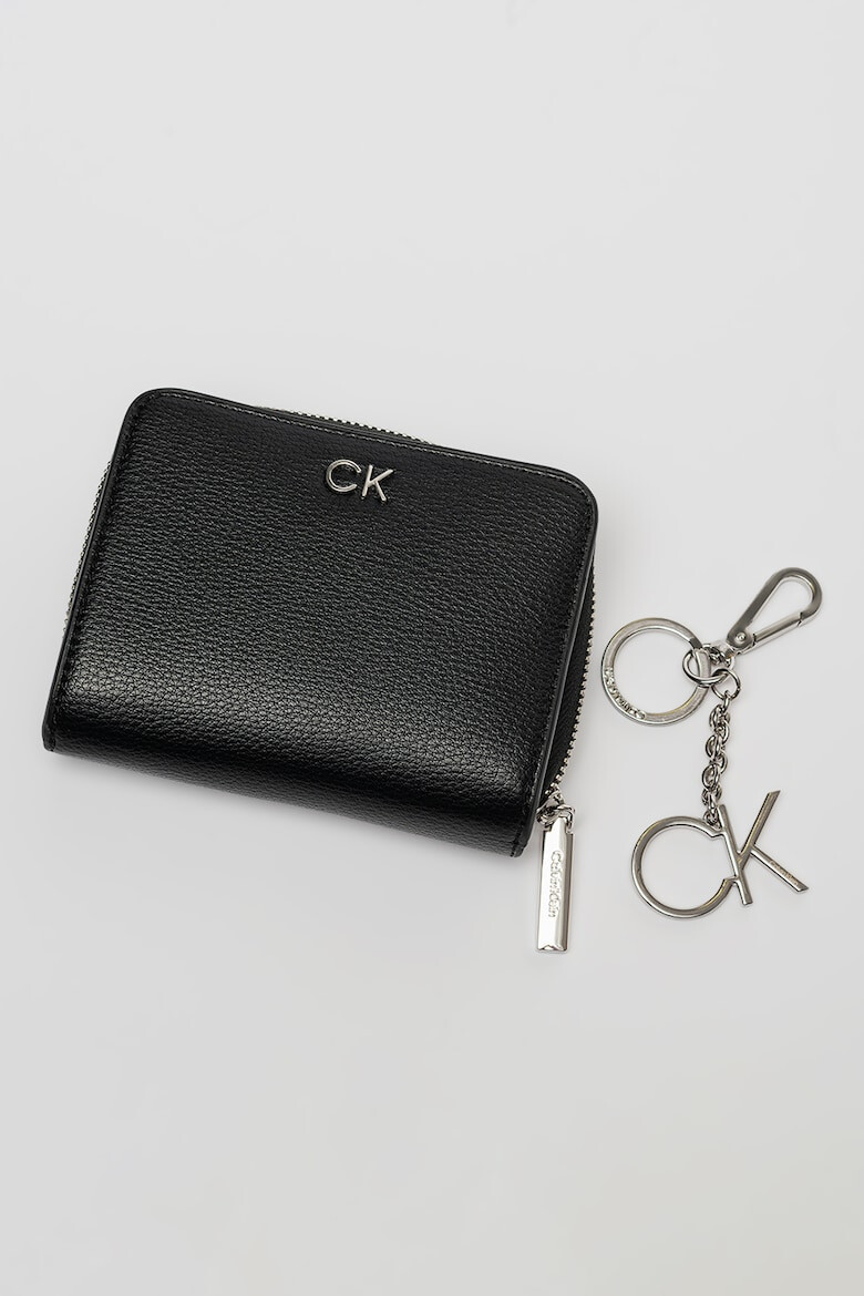 CALVIN KLEIN Portofel de piele ecologica cu accesoriu logo - Pled.ro