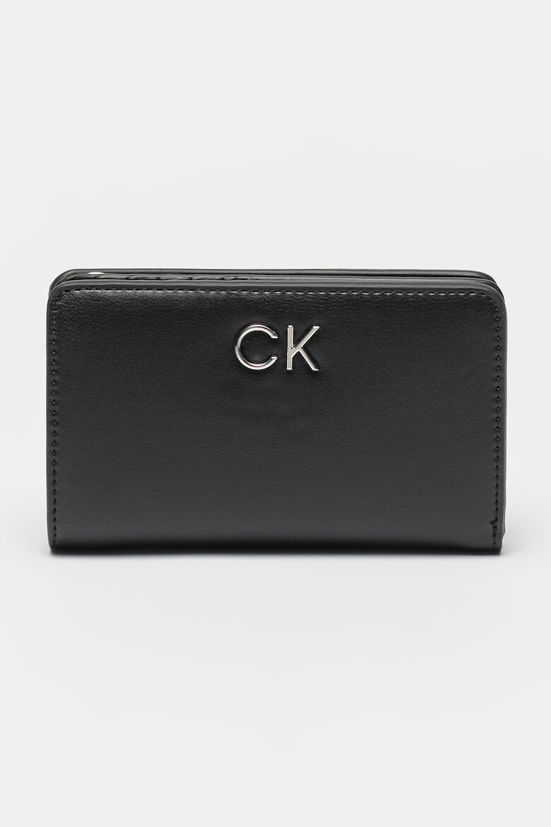 CALVIN KLEIN Portofel de piele ecologica cu aplicatie monograma metalica - Pled.ro