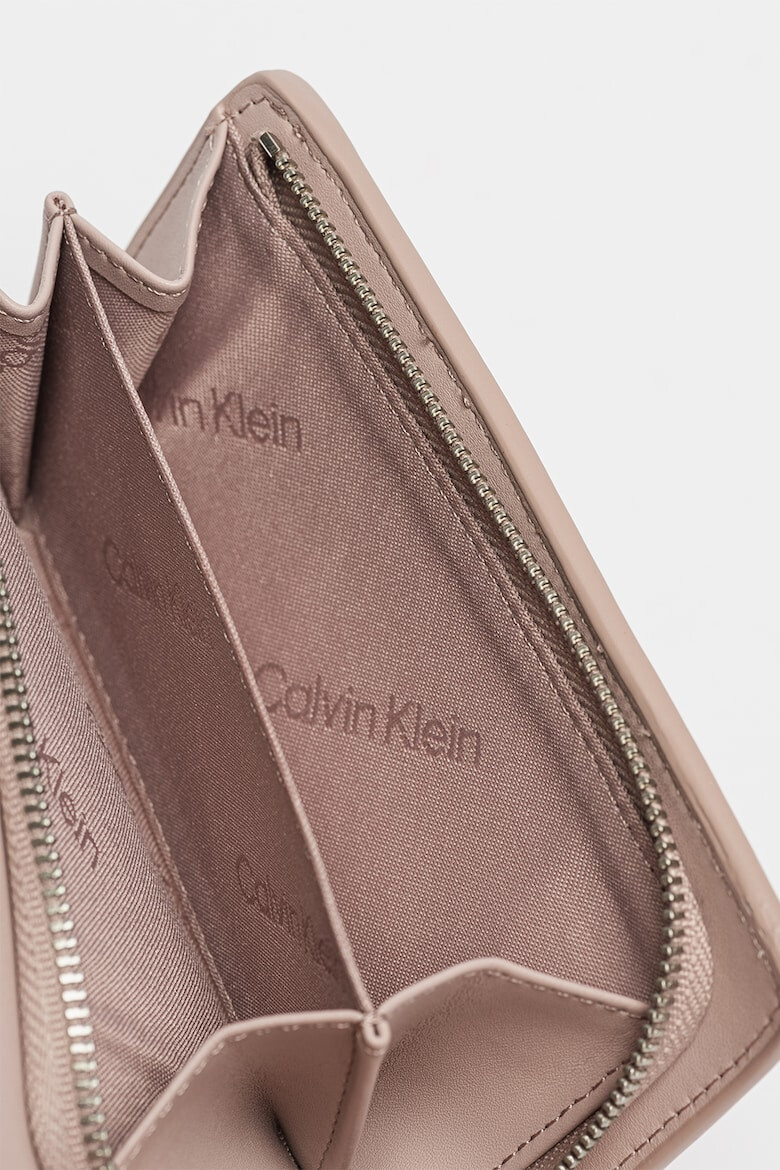 CALVIN KLEIN Portofel de piele ecologica cu aplicatie monograma metalica - Pled.ro